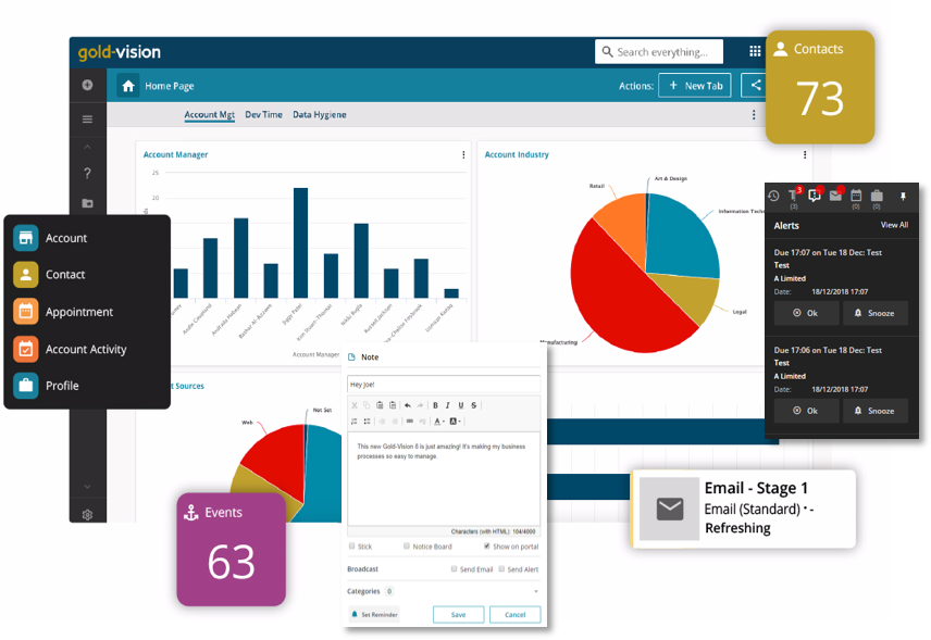 Gold-Vision CRM montage