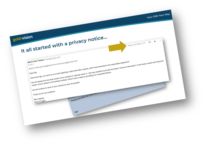 It all started with a privacy notice...