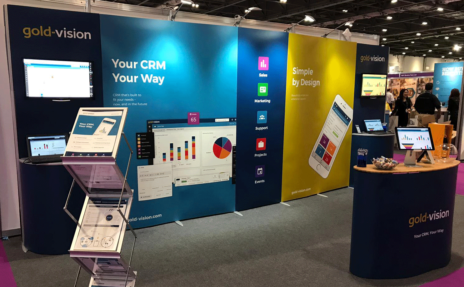 Gold-Vision's stand at the 2019 B2B Marketing Expo
