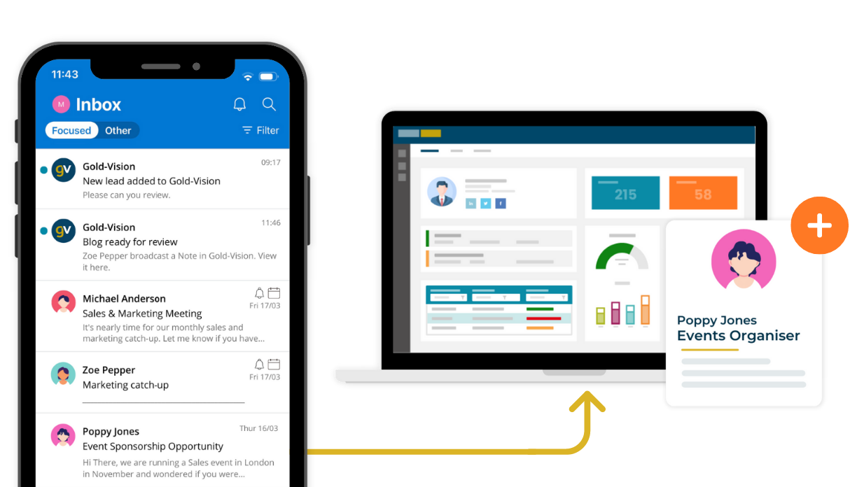Outlook or Gmail integrations with CRM help you build a complete picture of customer communications without having to flit between multiple tools.